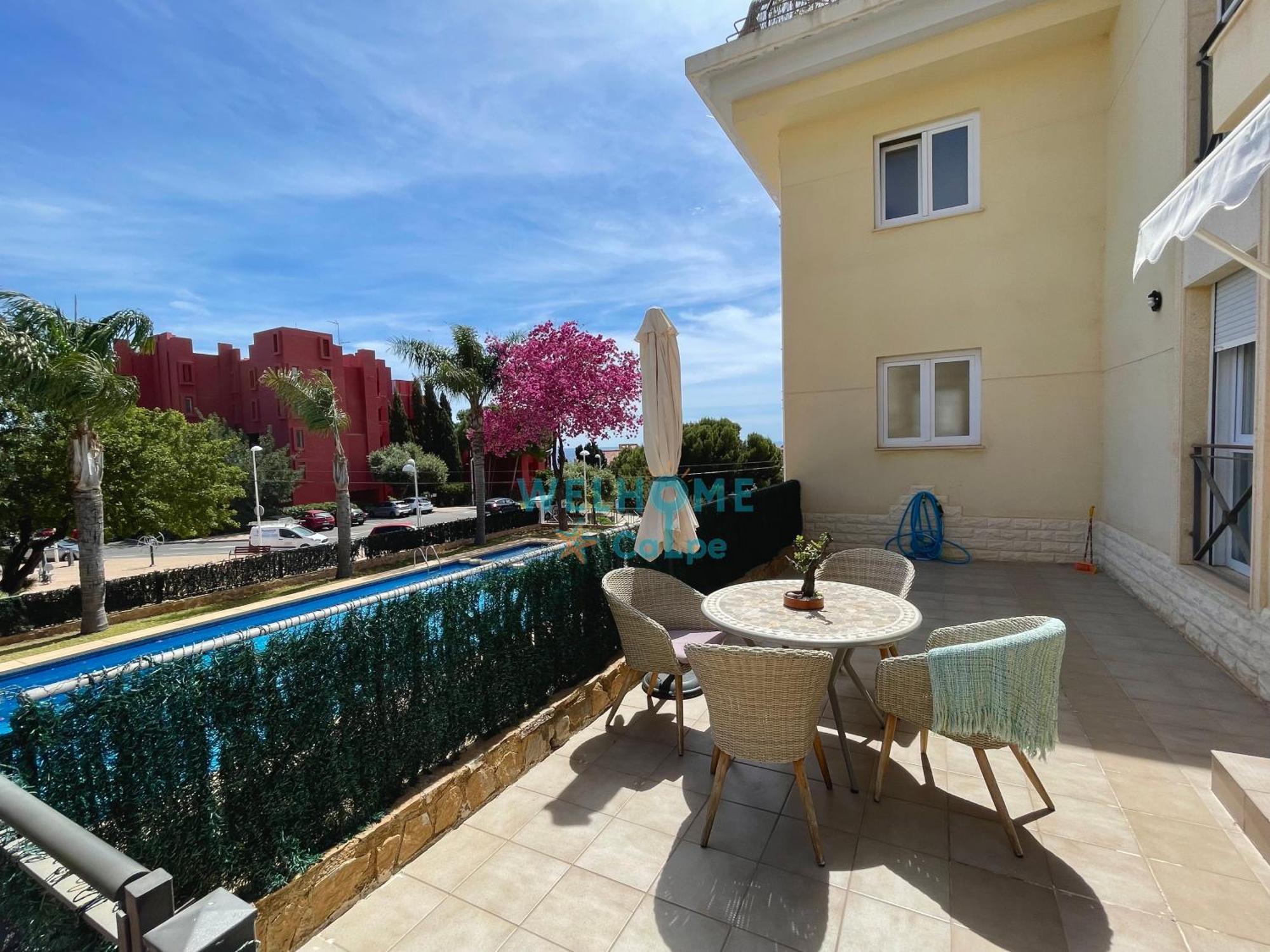 Manzana Bonito Y Comodo Apartamento Con Piscina カルプ エクステリア 写真