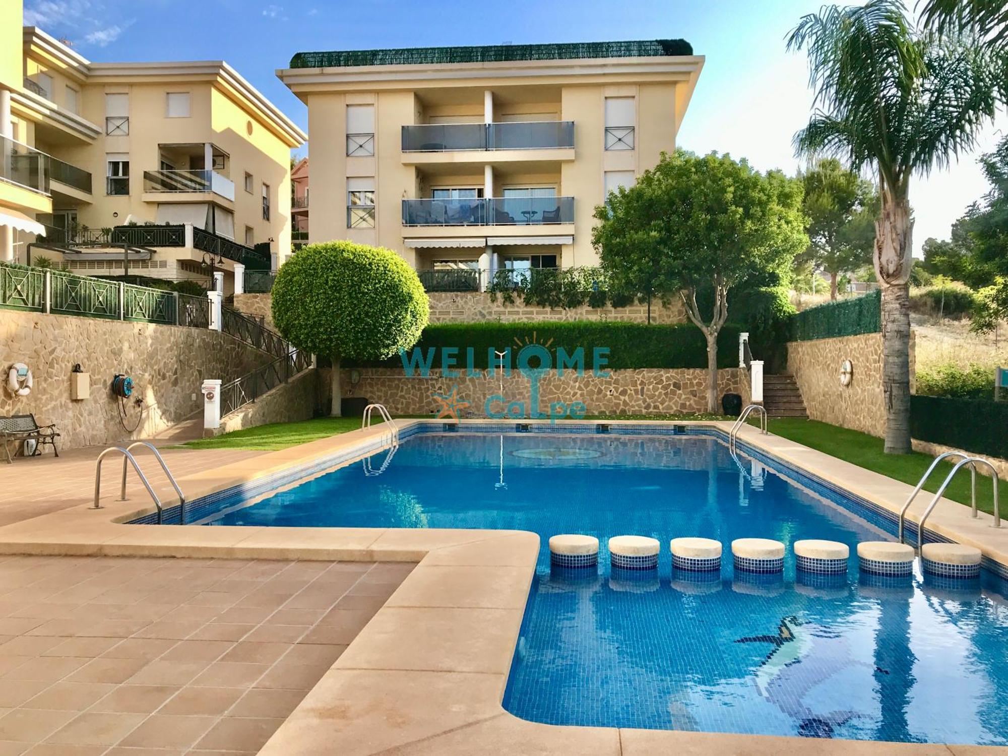Manzana Bonito Y Comodo Apartamento Con Piscina カルプ エクステリア 写真