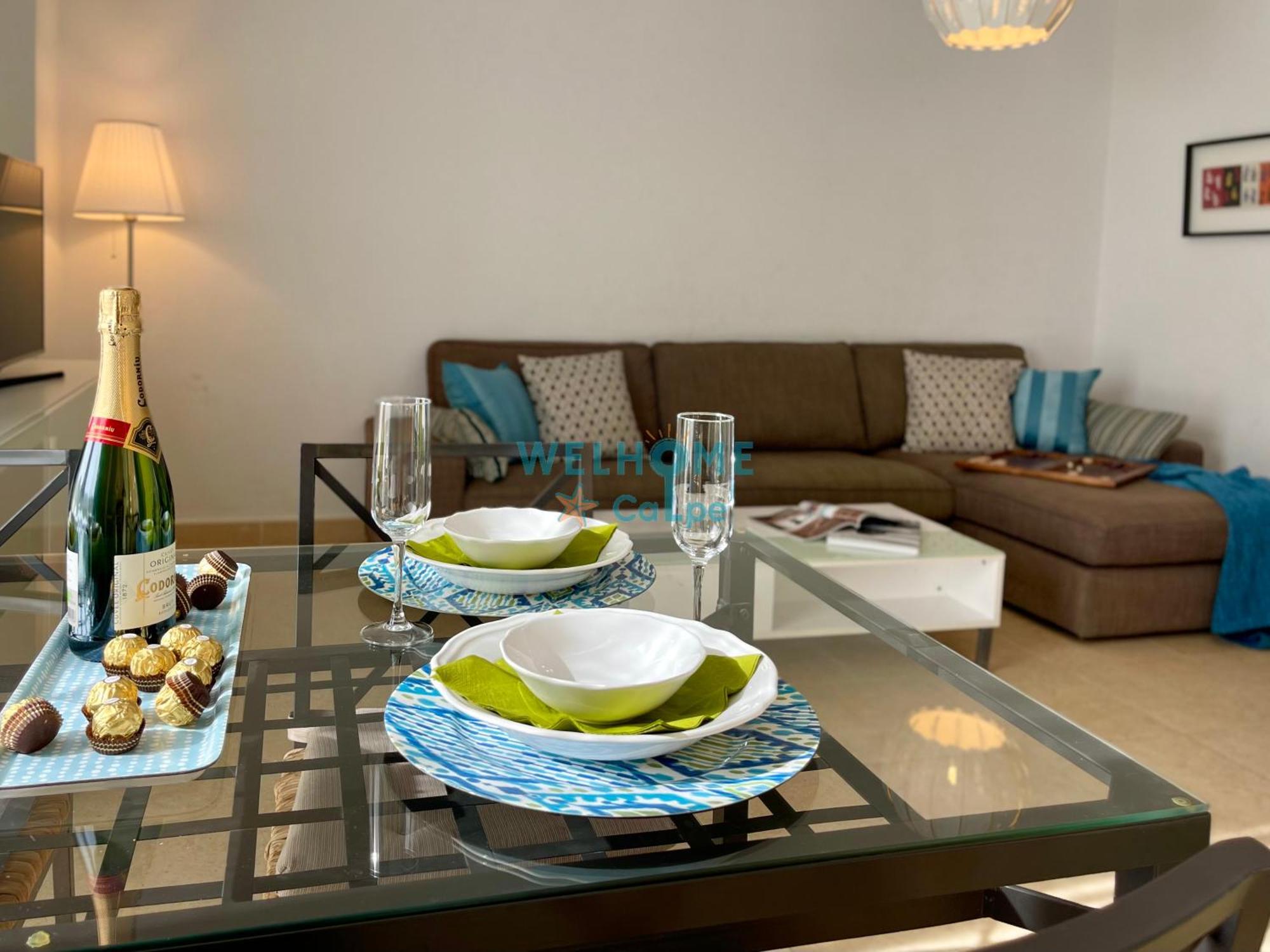 Manzana Bonito Y Comodo Apartamento Con Piscina カルプ エクステリア 写真